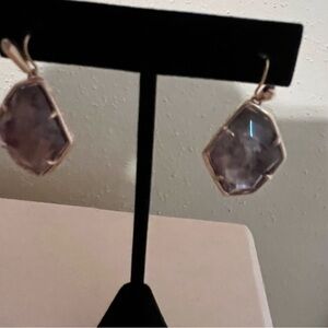 Kendra Scott Lavender iridescent Stone Earrings